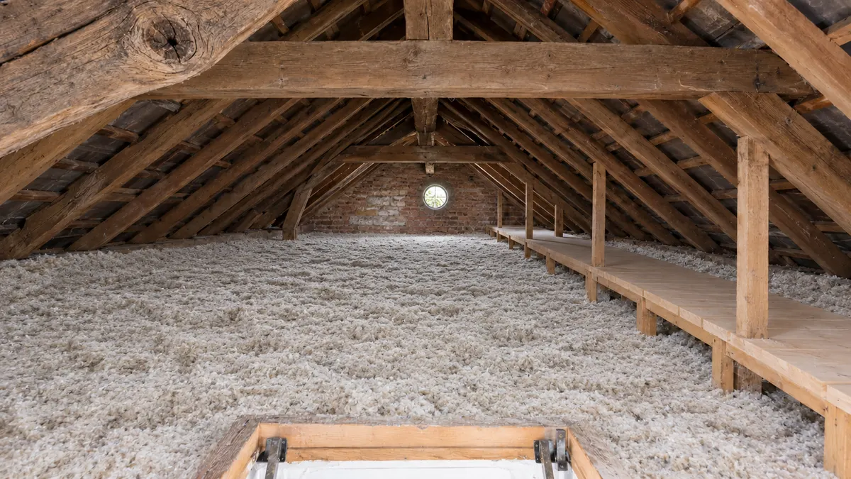 Après : Isolation de combles perdus par soufflage, état final illustré