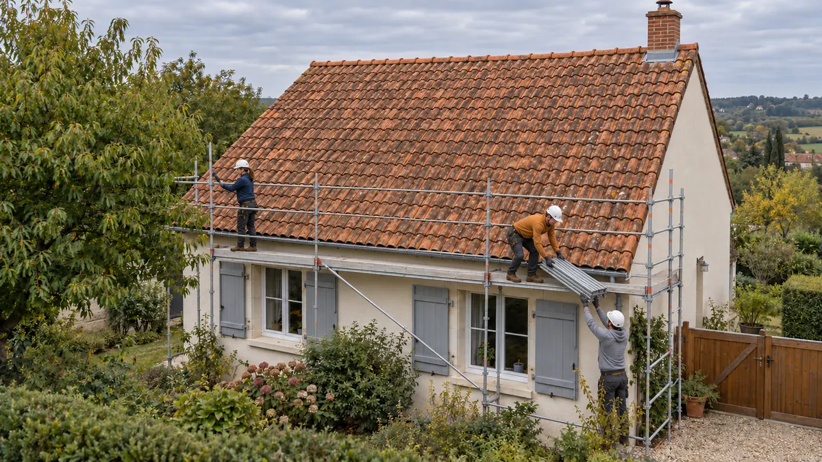 Étape 11 : Libérer les abords du chantier dans votre projet — illustration générée