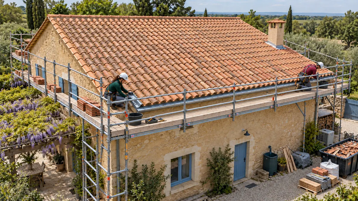 Étape 11 : Libérer les abords du chantier — illustration générée
