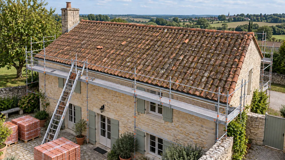 Étape 2 : Préparer les abords de la maison dans votre projet — illustration générée