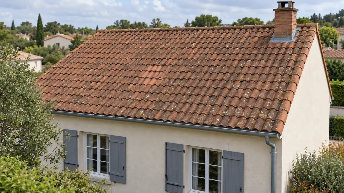 Après : Réparation localisée de toiture, état final illustré