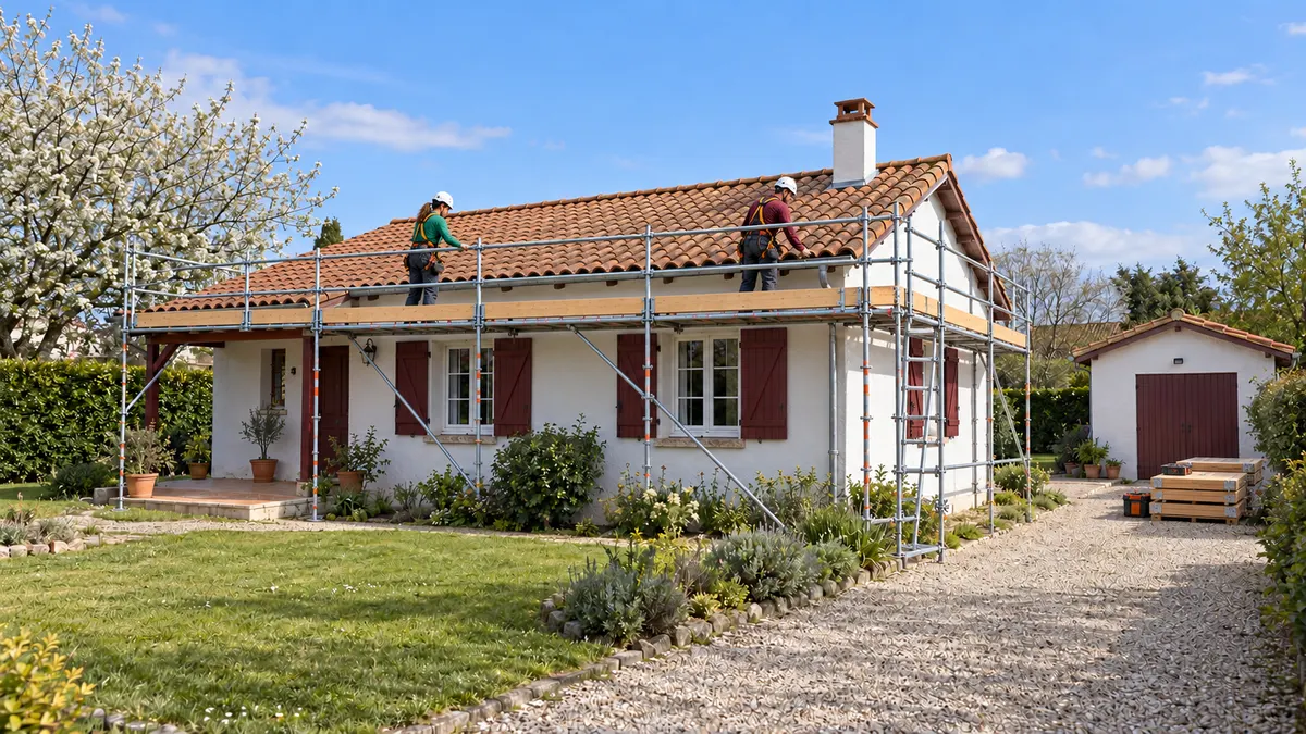 Étape 2 : Préparer la maison aux travaux dans votre projet — illustration générée